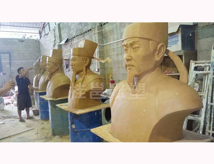 来宾古代人物雕塑