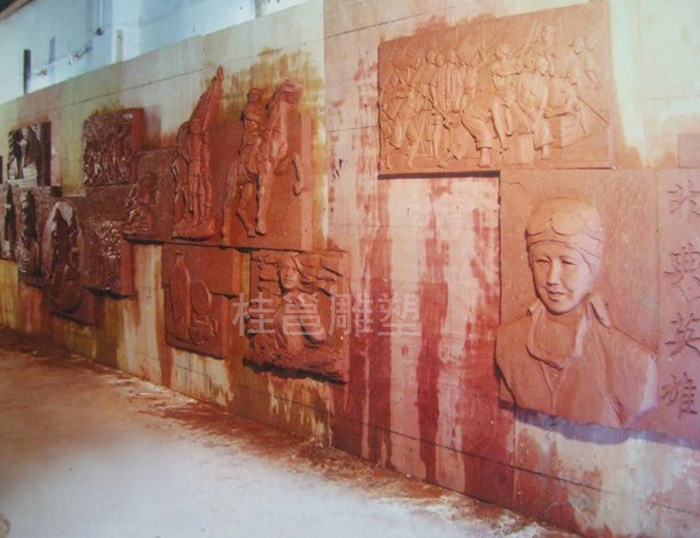 本厂为广州市番禺二中所做的浮雕泥稿2